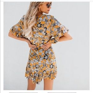vici Dresses - Vici collection yellow floral wrap dress vici Dresses - Vici collection yellow floral wrap dress